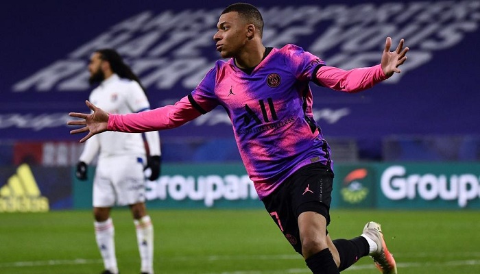 PSG beat Lyon to go top in France as Mbappe scores 100th Ligue 1 goal