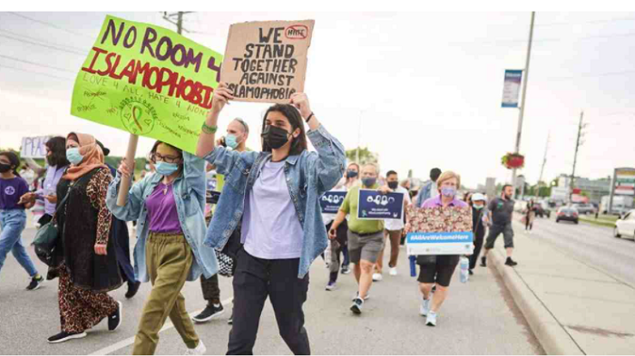 Thousands march in support of Muslim family killed in truck attack in Canada