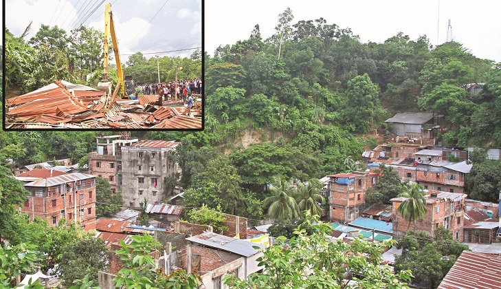 People still living on risky hill slopes in Ctg