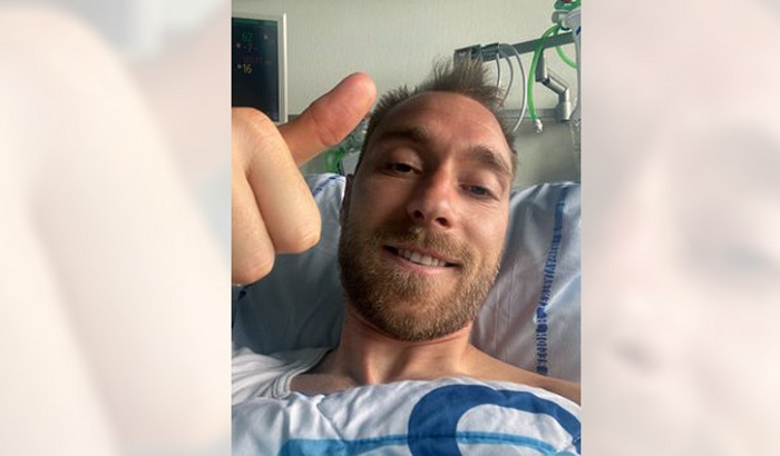 Eriksen sends public thank you message from hospital