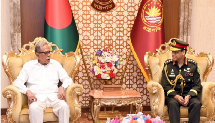 Gen. Shafiuddin calls on President Hamid