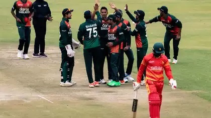 Bangladesh require 153 runs to win against Zimbabwe

