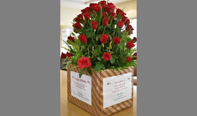 Hasina sends Modi bouquet of 71 roses on his birthday