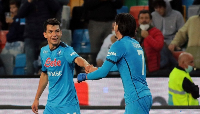 Napoli continue perfect start at Udinese to move top of Serie A