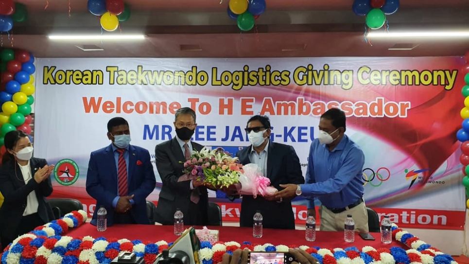 Taekwondo promotion in Bangladesh: Korea donates Taekwondo equipment to Bangladesh Taekwondo Federation