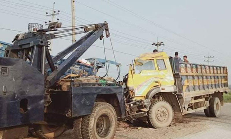 Two drivers killed as two trucks collide in Habiganj