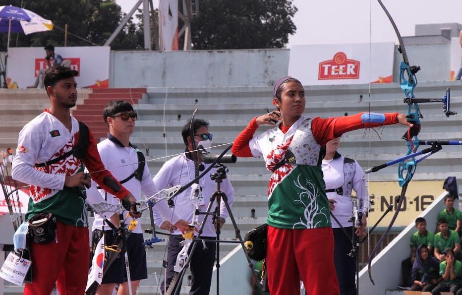 Rubel, Diya secure silver for Bangladesh