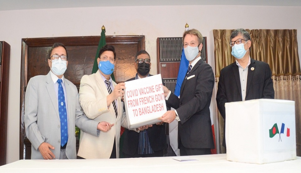 French Ambassador gifts over 2.06 million AstraZeneca vaccines to Bangladesh