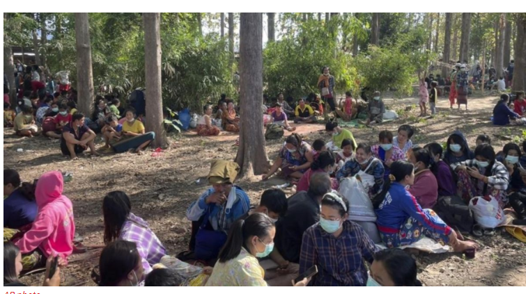 Myanmar army airstrikes send hundreds fleeing into Thailand