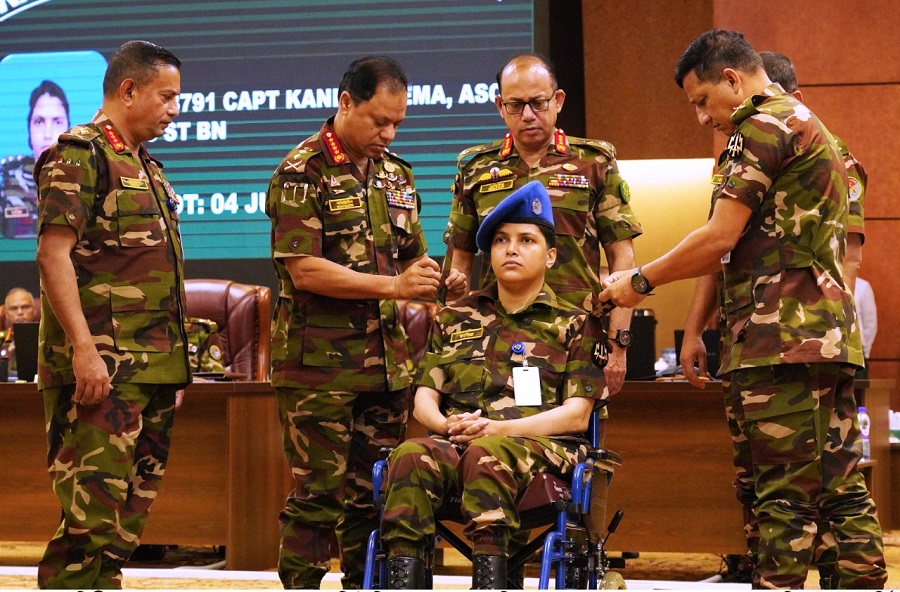 Courageous warrior of Bangladesh army : Paralysed Kaniz now a major