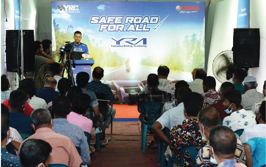 Different arrangement of Yamaha on World Motorcycle Day