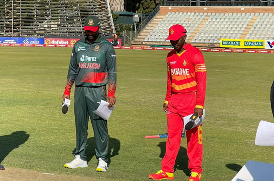 Bangladesh bat first in opening ODI against Zimbabwe