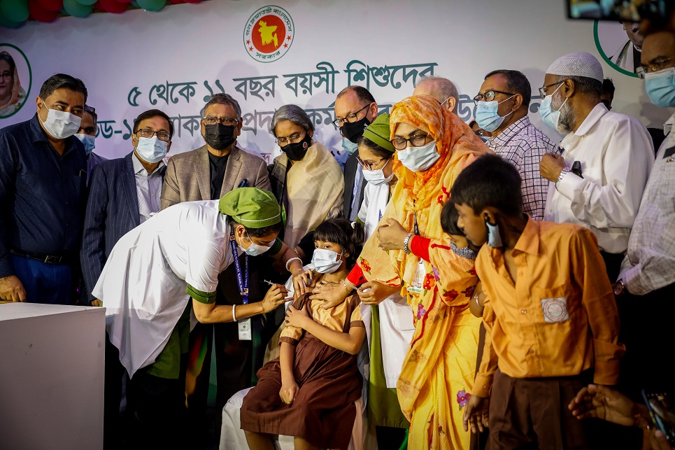 US supports Bangladesh’s launch of pediatric COVID-19 vaccination campaign