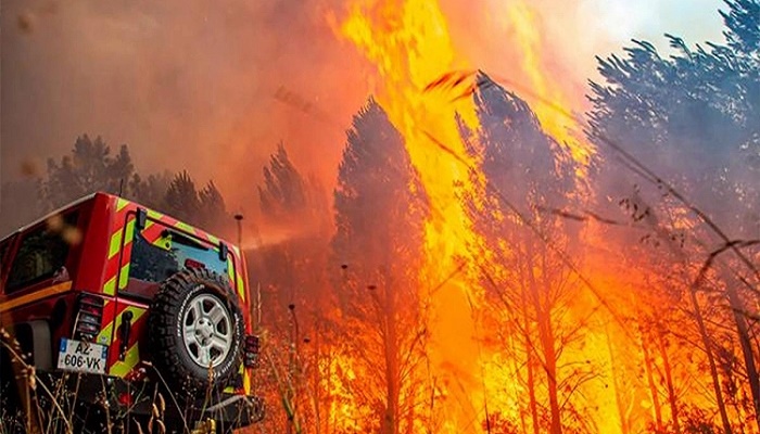 Spain wildfire forces evacuations, destroys land