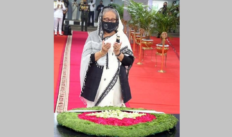 PM pays homage to Bangabandhu on his martyrdom anniversary