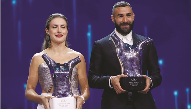 Benzema and Putellas win UEFA player of the year prizes