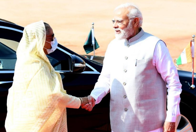 India accords formal reception to Bangladesh premier at Rashtrapati Bhaban