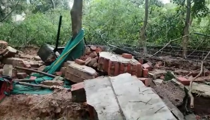 9 dead after wall collapses due to heavy rain in India’s Lucknow
