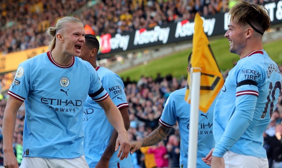 Grealish and Haaland destroy Wolves as Man City go top