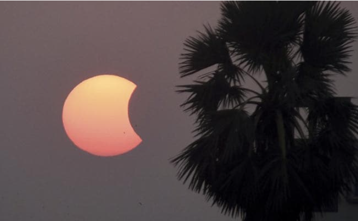 Partial Solar Eclipse was seen From various cities in India