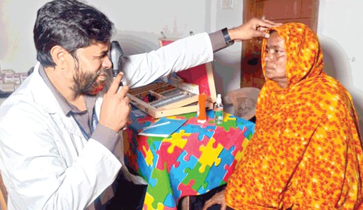 Bashundhara Eye Hospital provides free treatment to poor people in Brahmanbaria