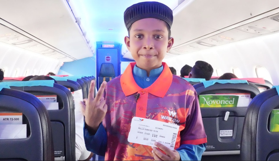 Walton Plaza fulfils child Jonayed's dream of flying in sky