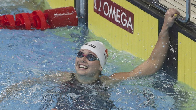 Haughey wins 100m free in US Open meet record