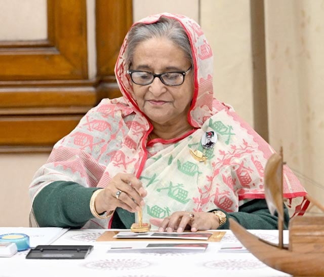 PM releases commemorative stamps on Victory Day