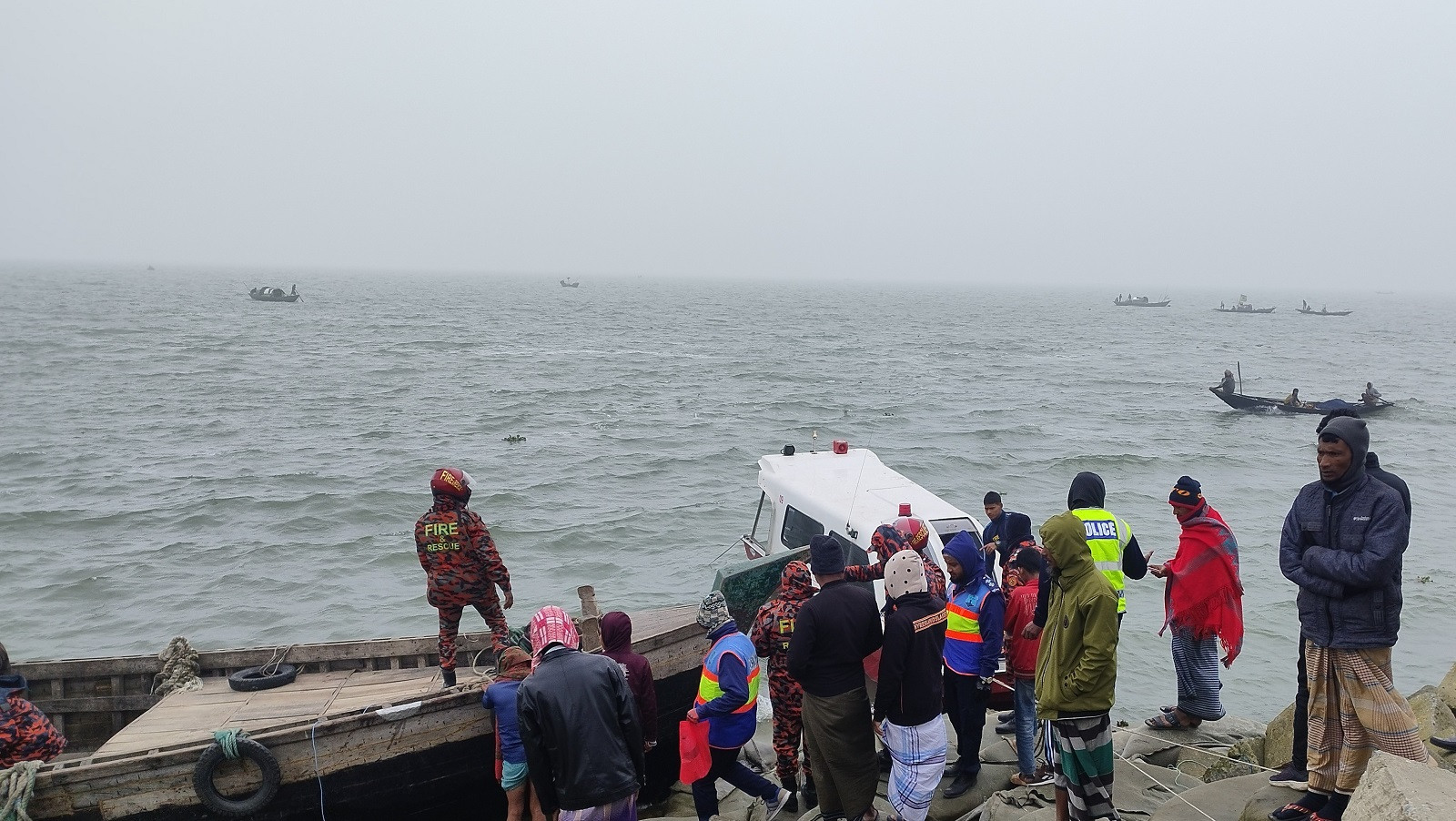 Father, son missing as trawler sinks in Meghna river