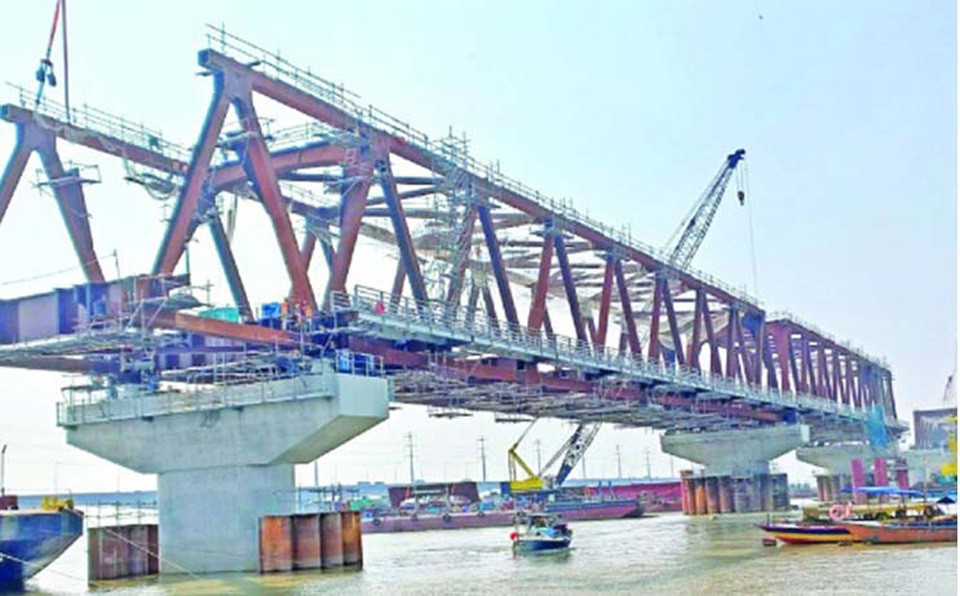 86% construction work complete for Bangabandhu railway bridge