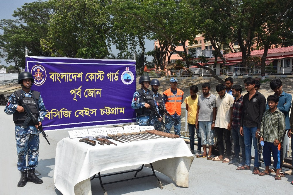 Coast Guard detains 12 robbers in daring Bay of Bengal mission