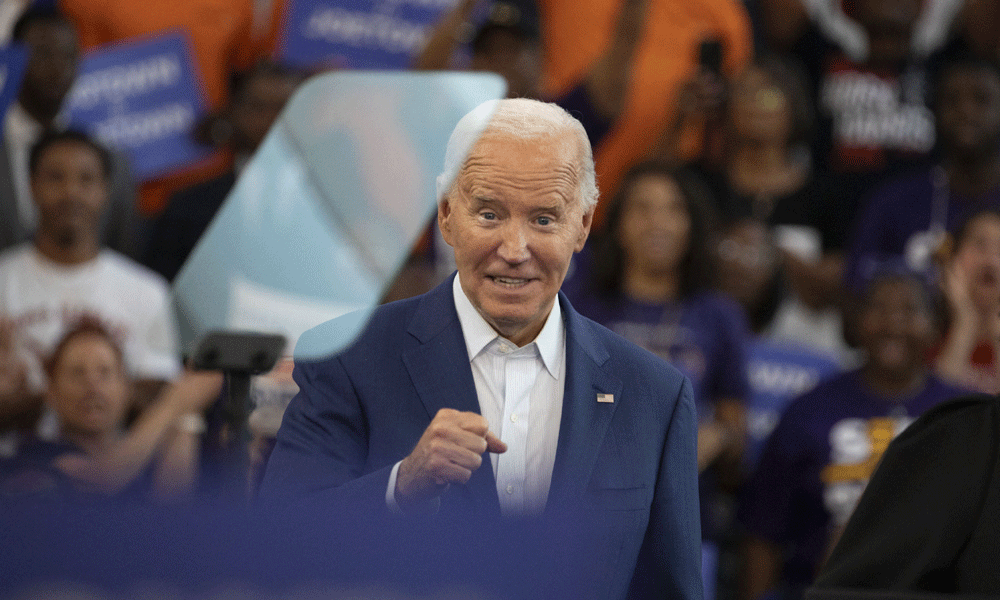 Biden says he is 'not going anywhere' as he slams Trump, Project 2025