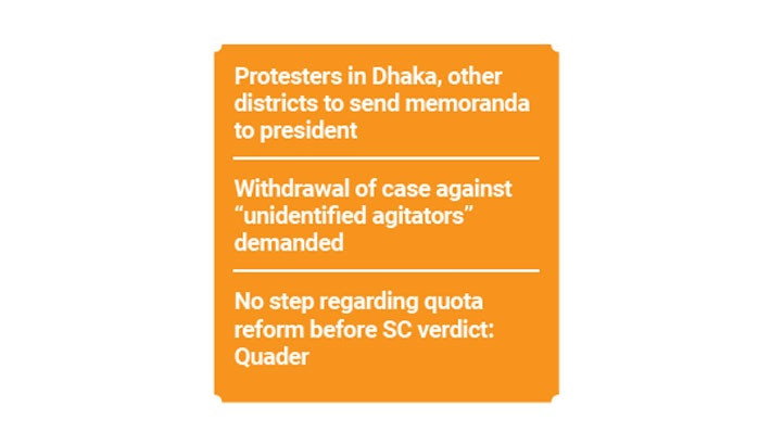 Quota protests continue despite case, warnings