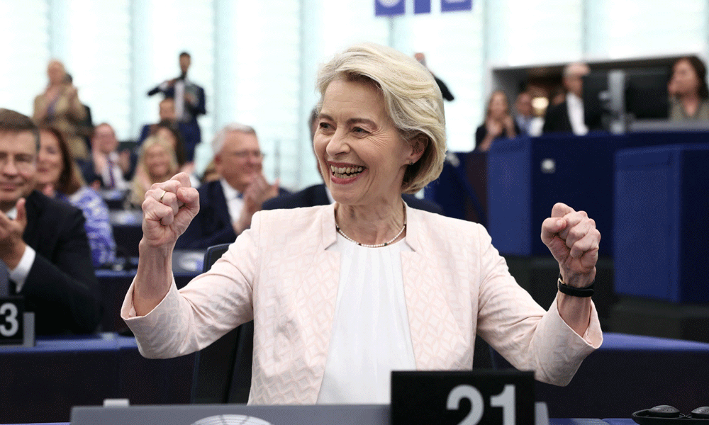 EU chief von der Leyen wins second term