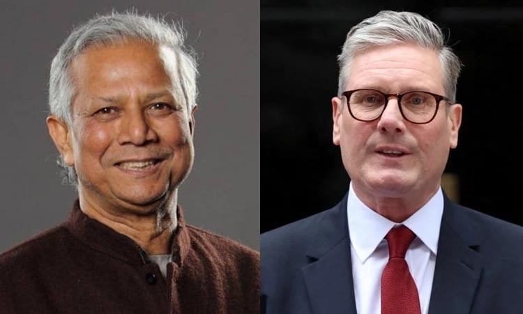 British PM greets Chief Adviser Prof Yunus, keen to work with him