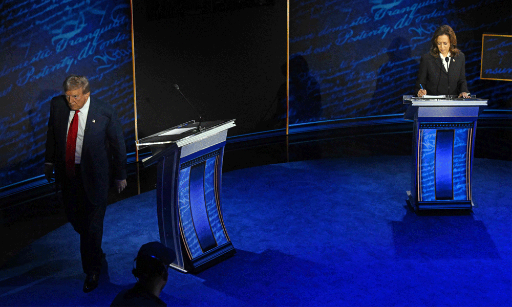 Trump telling 'lies' and insults on abortion: Harris