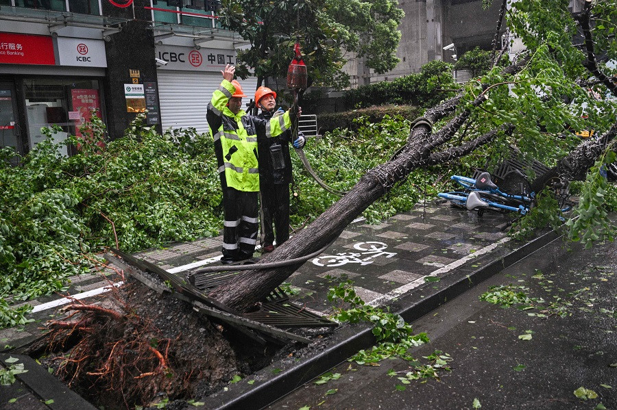 Shanghai cleans up after strongest storm in decades