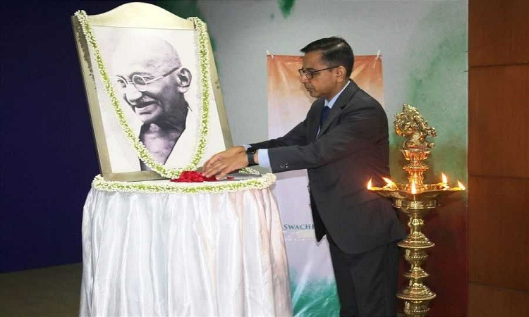 Indian High Commission commemorates 155th birth anniversary of Mahatma Gandhi