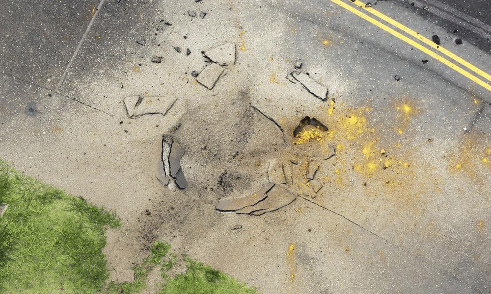 US bomb from WWII explodes at Japanese airport, leaving crater on taxiway