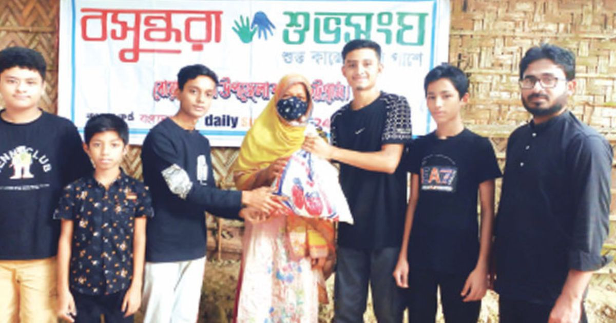 Helpless Saki Akhtar gets food aid