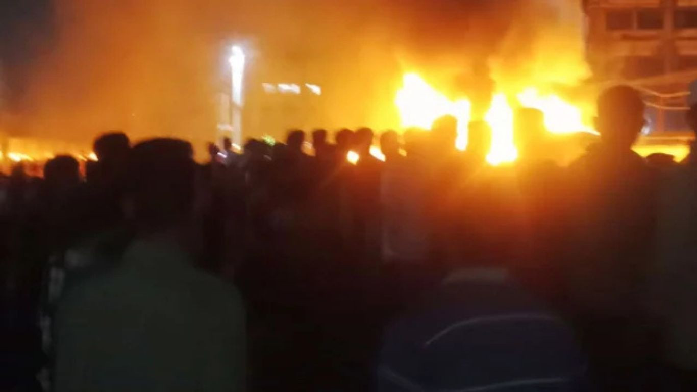 Gazipur RMG workers torch three vehicles protesting death of security guard