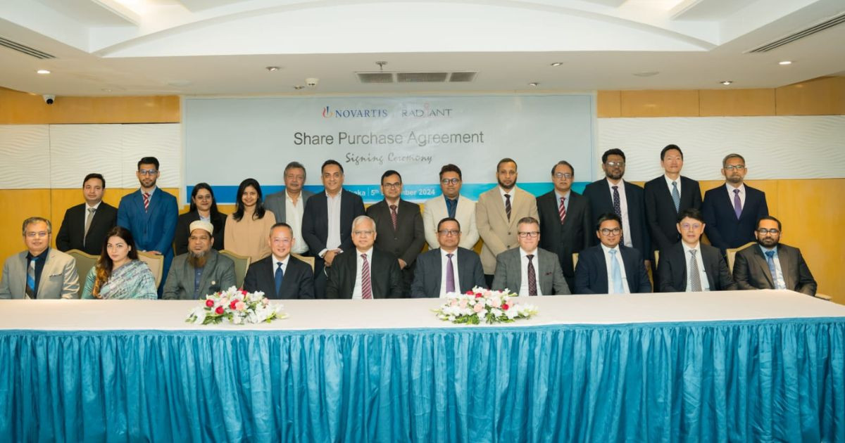 Majority shareholding in Novartis Bangladesh to be acquired by Radiant Pharmaceuticals