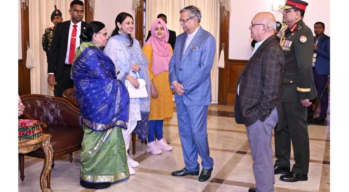 Reception held at Bangabhaban for Bir Shrestha family members