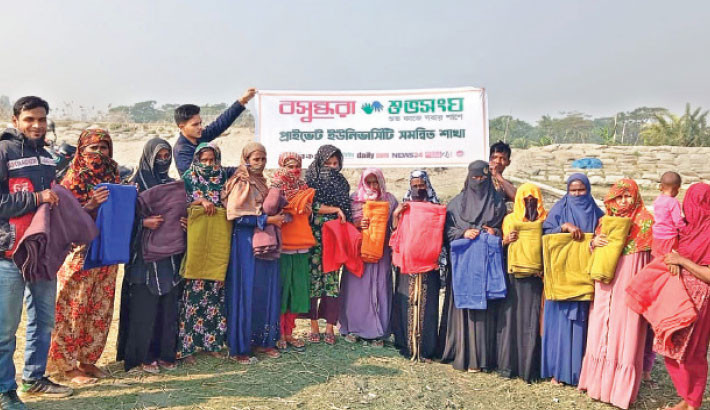 Monpura residents grateful for blankets
