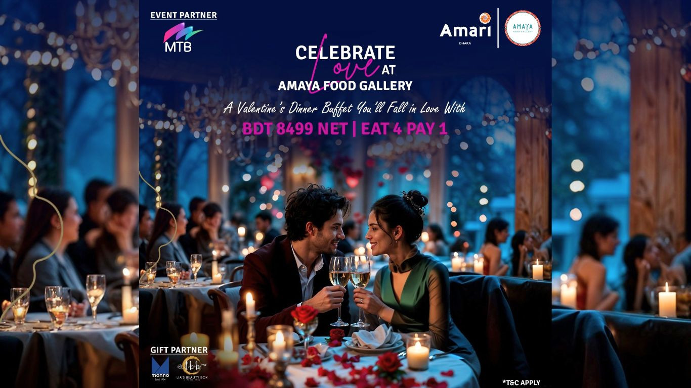 Valentine’s Special at Amaya: Pay 1, Eat 4!