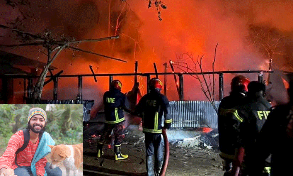 Content creator Nuruzzaman Kafi’s house in Patuakhali set on fire