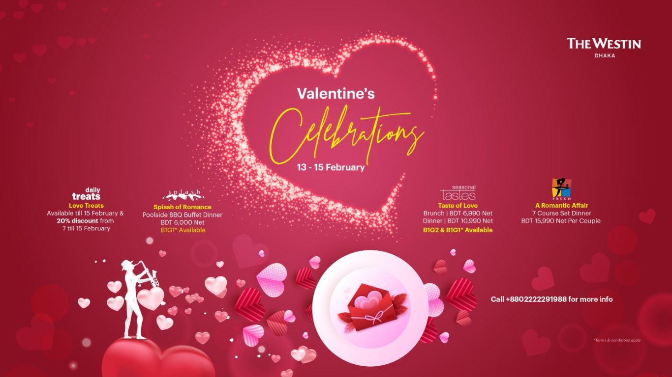 Celebrate Valentine’s Day at The Westin Dhaka