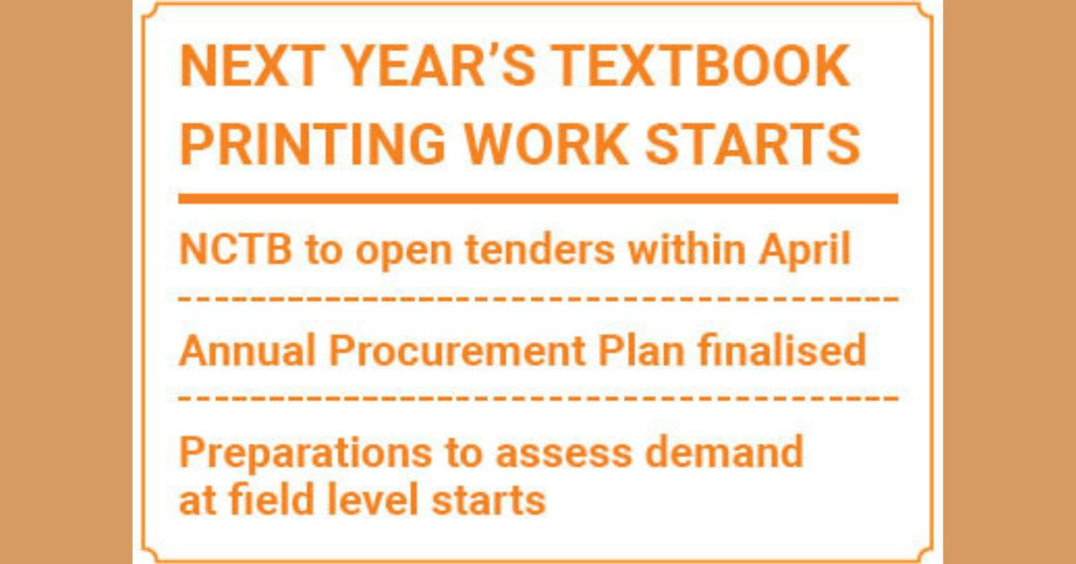 After a year of delay, NCTB races to deliver textbooks on time