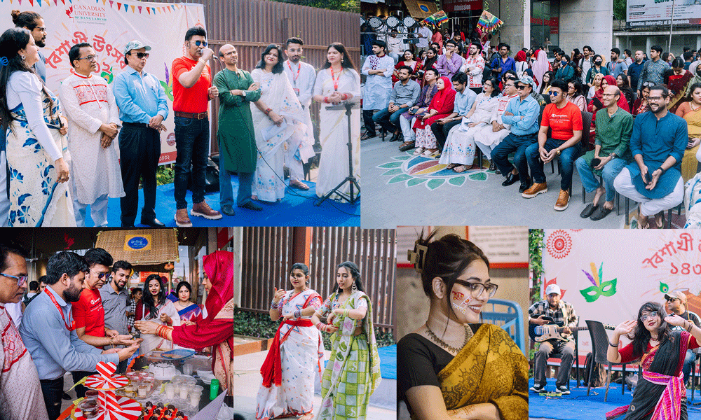 Colorful celebration of Pahela Boishakh at Canadian University of Bangladesh