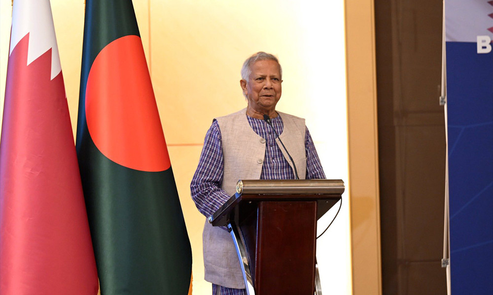 Yunus to deliver lecture on 'Three Zero' at Qatar University this morning